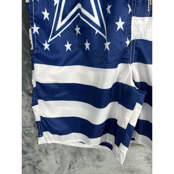 Mens USA Shorts Stars & Stripes Navy Blue & White Medium Swim Trunks Casual - Picture 6 of 15